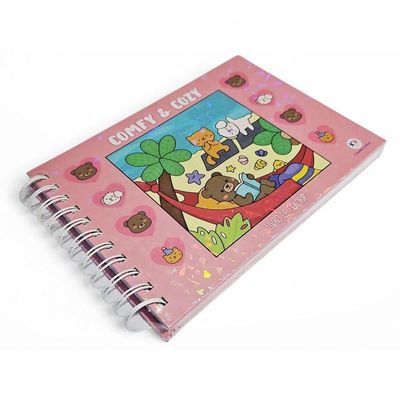 Kit 2 Livros De Colorir Comfy Capa Holográfica Verde E Rosa