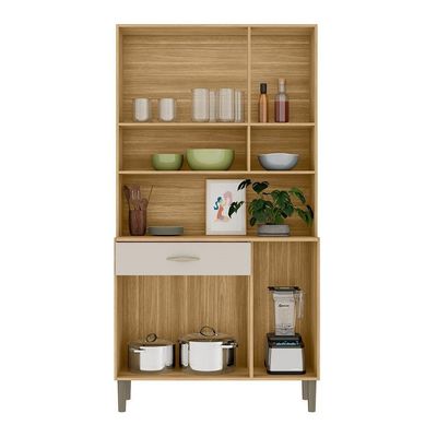 Kit Cozinha 6 portas 1 gaveta 91 Cm Golden Ktp Freijo Soft