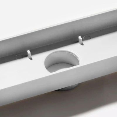 Ralo Oculto Linear De Embutir 5x50 Para Porcelanato Branco