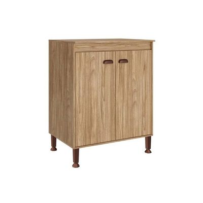 Balcão de Cozinha c/ Tampo Torino c/ 2 Portas 70cm Mel - Movelbento