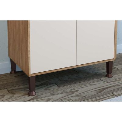 Balcão de Cozinha c/ Tampo Torino c/ 2 Portas 70cm Mel - Movelbento