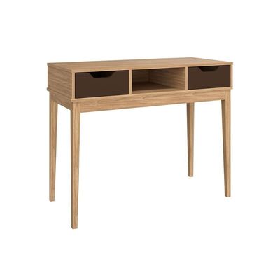 Mesa de Computador MB 1099 c/ 2 Gavetas Mel/Off White - Movelbento