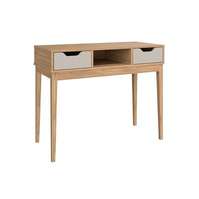 Mesa de Computador MB 1099 c/ 2 Gavetas Mel/Off White - Movelbento
