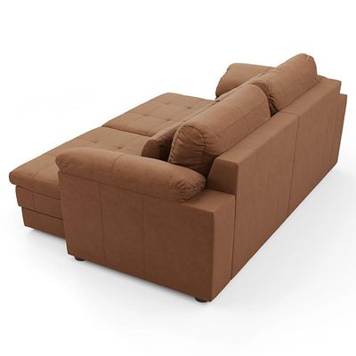 Sofá Retrátil 2 Lugares Para Sala 175cm Dijon Couro Mel S07 - Mpozenato