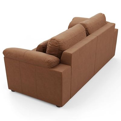 Sofá Retrátil 2 Lugares Para Sala 175cm Dijon Couro Mel S07 - Mpozenato