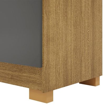 Guarda Roupa Casal 218cm Com Espelho Elegance Nature/alasca - Vila Rica