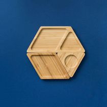 Petisqueira De Bambu Hexagonal Desmontável Oikos