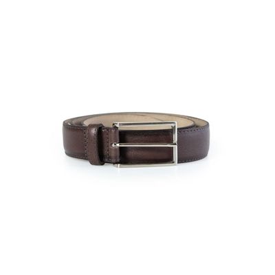 Cinto Masculino de Couro 35mm Chanfrado Preto 95