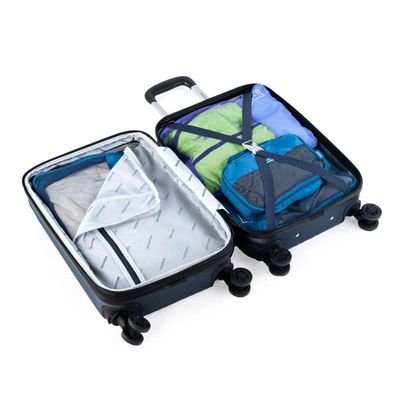 Mala de Bordo 10 Kg ABS 4 Rodas Turquia II Azul Marinho PP / Preto