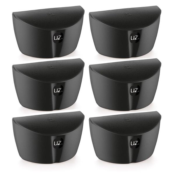 Kit 6 Saleiros com Tampa Porta Sal Cozinha 500ml Plástico UZ Preto