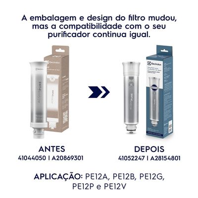 Filtro/Refil Original de Água Acqua Pure para Purificador Electrolux PE12A/PE12B/PE12G/PE12V/PE12P FILTRO ÁGUA PE12 / PC02