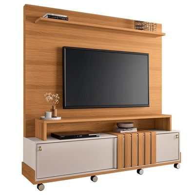 Estante Painel De Tv 65 Pol 180cm 2 Portas Bold Off-cinamomo - Hb Móveis