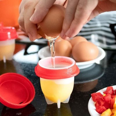 Kit 2 Formas Para Cozinhar Ovos, Silicone Bpa Free - Design Inovador
