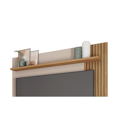 Home p/ TV até 65 Pol Jade Ripada 150x183cm Freijo/Off White - Caemmun