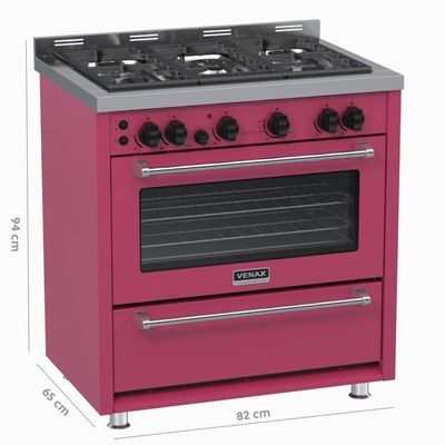 Fogao a Gas 5 Bocas Venax Temis Pink 110v