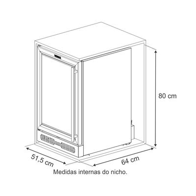 Champanheira de Embutir Venax 24 Garrafas Preto 220v