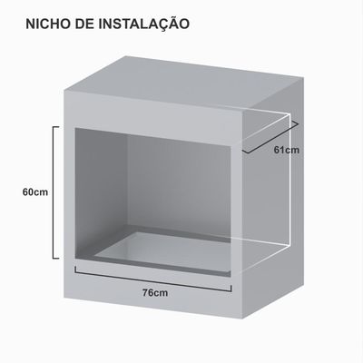 Forno de Embutir a Gas Venax 88,3L Arena GIII Preto 110v