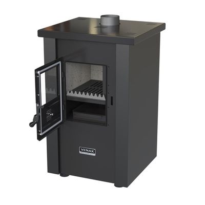 CALEFATOR A LENHA VENAX VULCANO DUPLA COMBUSTAO PRETO