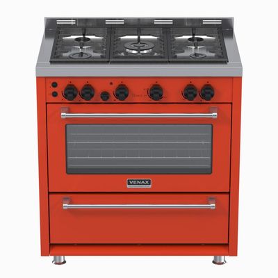 Fogao a Gas 5 Bocas Venax Temis Vermelho 110v