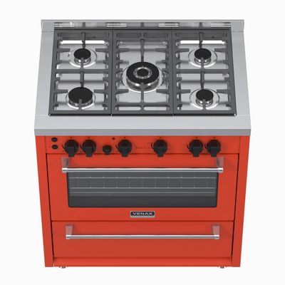 Fogao a Gas 5 Bocas Venax Temis Vermelho 110v