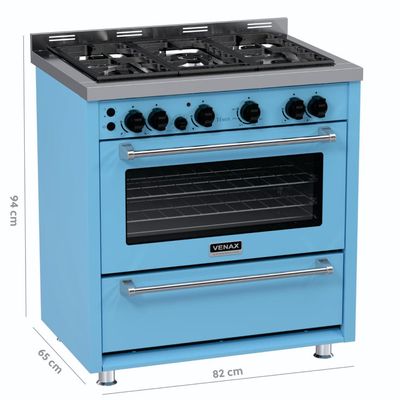 Fogao a Gas 5 Bocas Venax Temis Azul 220v
