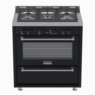Fogao a Gas 5 Bocas Venax Temis Preto 110v