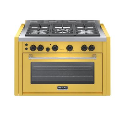Fogao a Gas de Embutir 5 Bocas Venax Temis Amarelo 110v