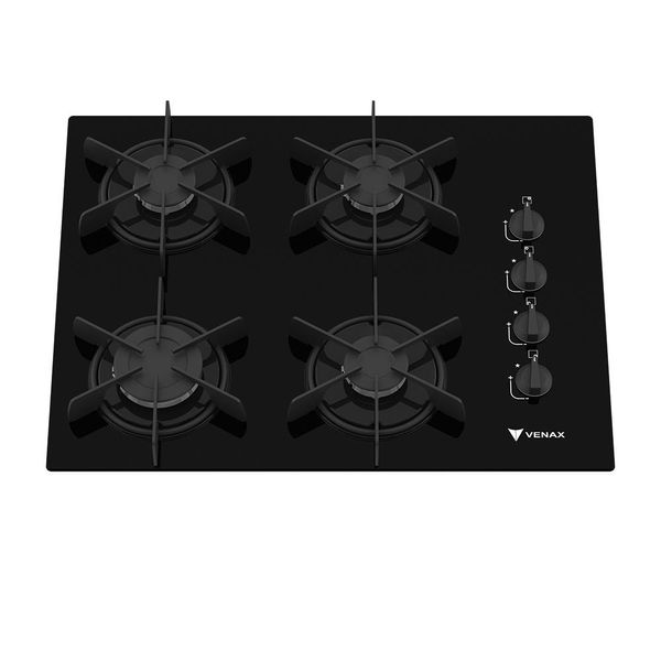 COOKTOP ARENA 4 Q PRETO PRETO GAS GLP