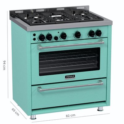 Fogao a Gas 5 Bocas Venax Temis Verde 220v
