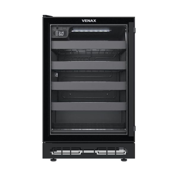 Adega de Vinhos de Embutir Venax 24 Garrafas Preto Porta Invertida 220v