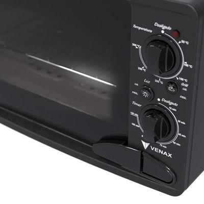 Forno Eletrico Venax 45L Luxo Preto 220v