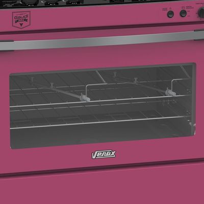 Fogao a Gas 5 Bocas Venax Gaudi Vetro Vitreo Pink 110v