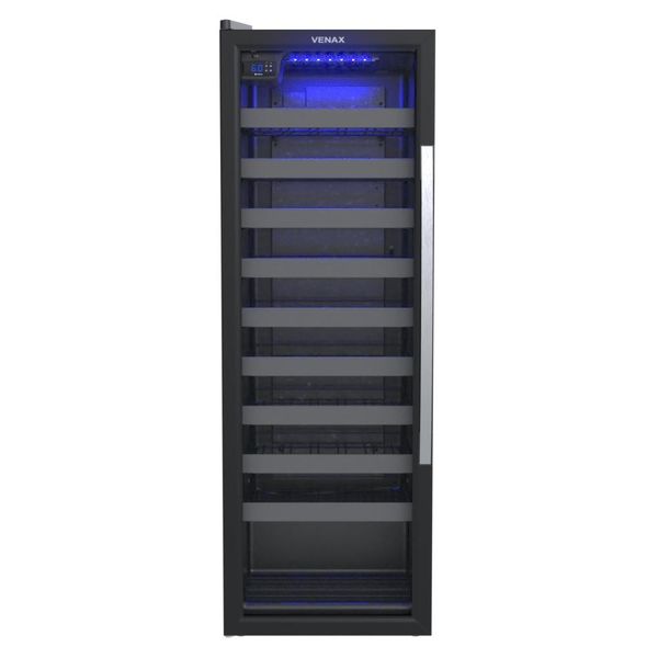 Adega de Vinhos Venax 50 Garrafas Piubella Preto Porta Invertida 110v