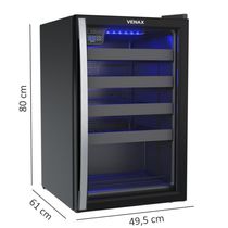 Adega de Vinhos Venax 24 Garrafas Piubella Preto