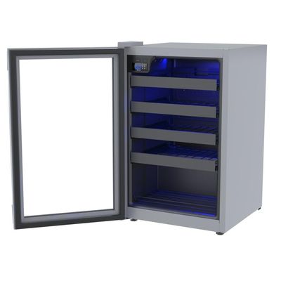 Adega de Vinhos Venax 24 Garrafas Piubella Cinza Porta Invertida 220v