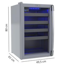 Adega de Vinhos Venax 24 Garrafas Piubella Cinza Porta Invertida