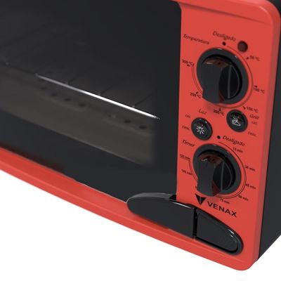 Forno Eletrico Venax 45L Classic Vintage Vermelho 110v