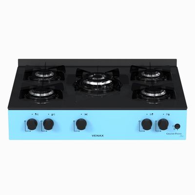 Fogao a Gas Portatil 5 Bocas Venax Grand Petit Line Azul