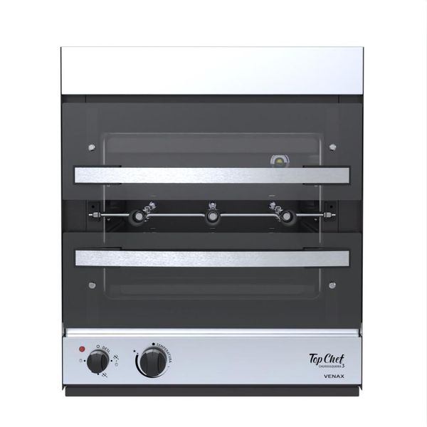 Churrasqueira a Gas de Embutir Venax Top Chef 3 Inox 110v