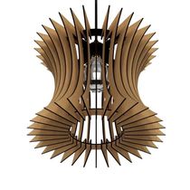 Luminária Teto Tipo Pendente Curva Mdf - Completa Mdf Cru