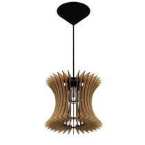Luminária Teto Tipo Pendente Curva Mdf - Completa Mdf Cru
