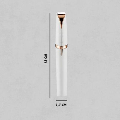 Caneta Depiladora Branca Recarregável Para Sobrancelhas Usb