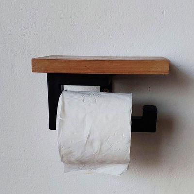 Suporte Porta Papel Higiênico Estilo Industrial Com Suporte Para Celular