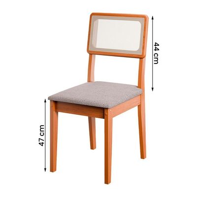 Conjunto De 6 Cadeiras De Jantar Santiago Em Tecido Boucle Cinamomo nevoa Boucle