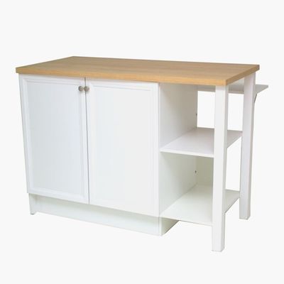 Bancada Gourmet Ilha Cozinha Ditália 2 Portas CD-1028 Branco