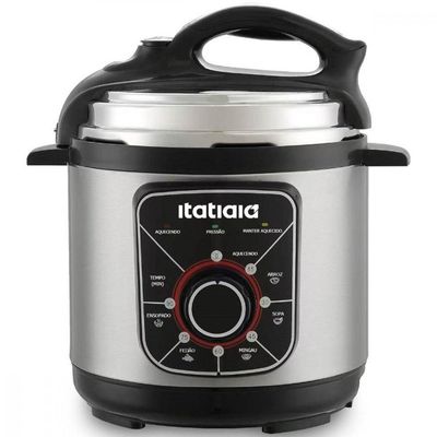 Panela De Pressão Elétrica Itatiaia Essencial 700w 3L Inox/preto 220V