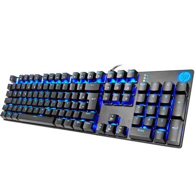 Teclado Mecânico Gamer Hp Gk400F Usb Led Azul Switch Blue