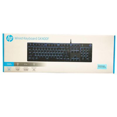 Teclado Mecânico Gamer Hp Gk400F Usb Led Azul Switch Blue