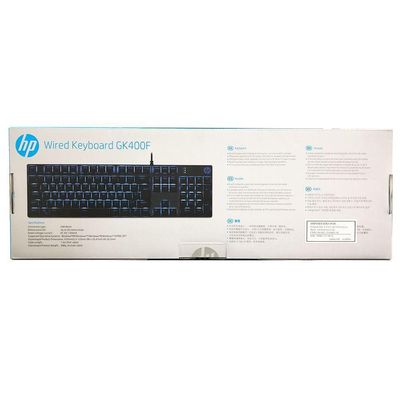 Teclado Mecânico Gamer Hp Gk400F Usb Led Azul Switch Blue