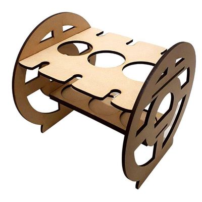 Mini Adega Mdf Para 03 Garrafas